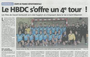 Les séniores du HBDC qualifiées pour le 4ème tour de Coupe de France !